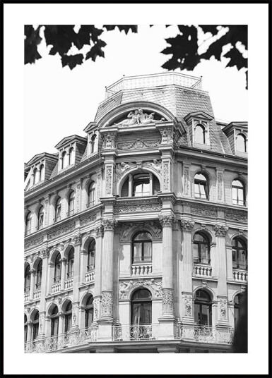 Vienna Baroque Townhouse Black & White Plakat Plakat / 40x50cm Vienna Baroque Townhouse Black & White Plakat Plakat / 40x50cm