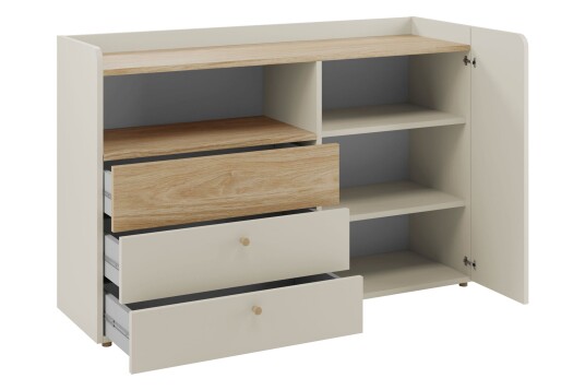 Buhan Kommode 140 cm   Beige / Brun