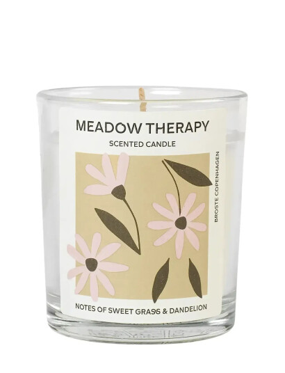 Broste Copenhagen Meadow Therapy Scented Candle - Multi/patterned - Ø 7.4 CM