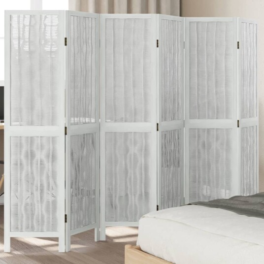  Romdeler 6 paneler hvit heltre keisertre 8721012073777