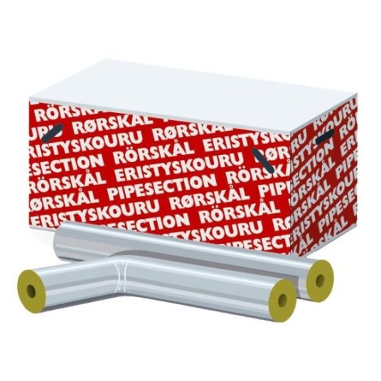 ROCKWOOL 92517 Rørskål 20 mm isolasjonstykkelse med tape Ø: 54 mm Installasjon
