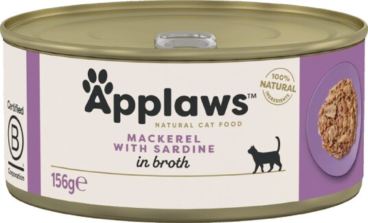 Applaws I Buljong Makrell Og Sardiner 24 X 156 G Applaws I Buljong Makrell Og Sardiner 24 X 156 G
