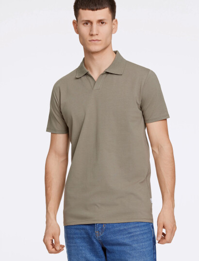 Lindbergh Stretch Polo Shirt S/S   Khaki green   XXXL