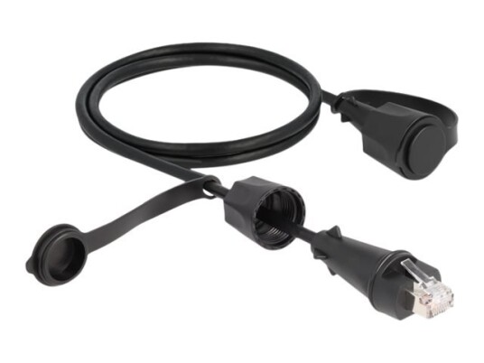 Delock Koblingskabel Rj-45 Hann Til Rj-45 Hann 1 M 6 Mm Stp Cat 6 Utendørs Svart
