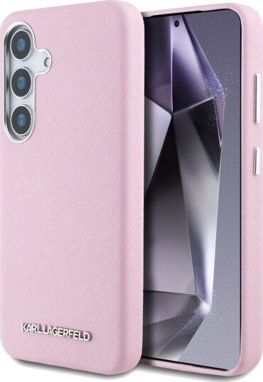Karl Lagerfeld Saffiano MagSafe Deksel for Samsung Galaxy S25 - Rosa