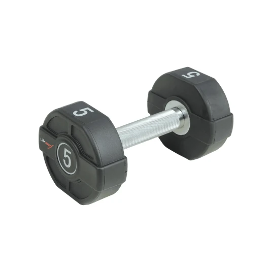 Lifemaxx PU Manual 5 kg - Rett riflet håndtak - Utstyr til crossfit, styrketrening og funksjonell fitness Lifemaxx PU Manual 5 kg - Rett riflet håndtak - Utstyr til crossfit, styrketrening og funksjonell fitness