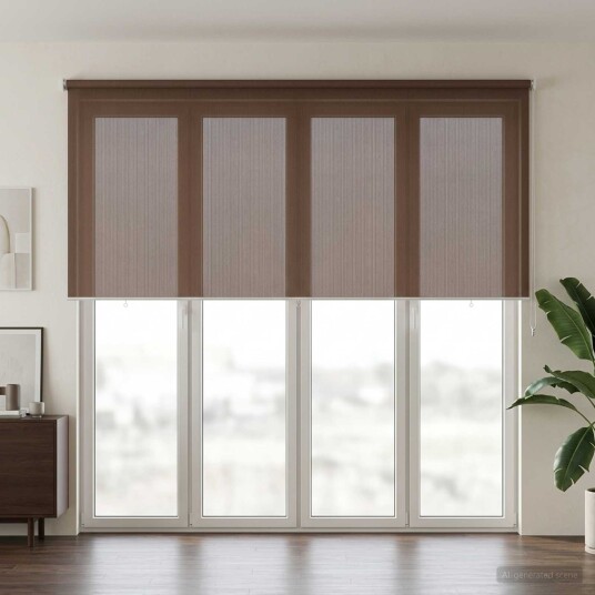 vidaXL Utendørs Rullegardin 90% UV-blokk Gråbrun 350 x 140 cm HDPE