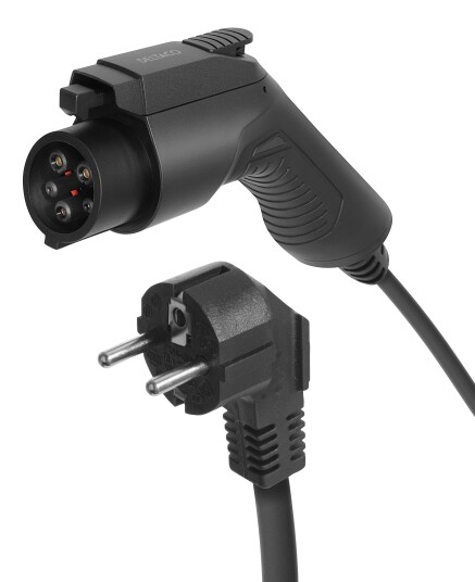 Deltaco e-Charge 6A Mode 2 Strømkabel Schuko-Type 1 4+1,5M
