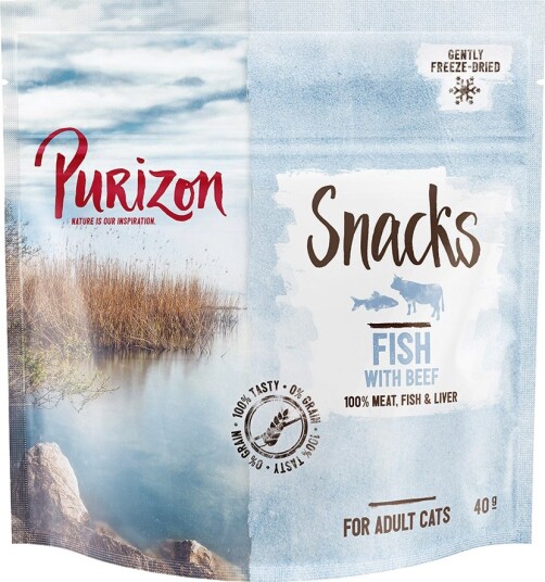 Purizon Snack & Storfekjøtt Kornfri Fisk 3 X 40 G