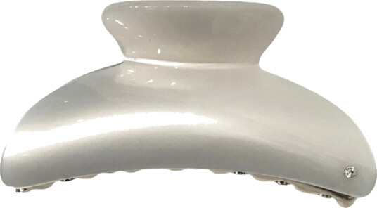 DARK Hair Claw X Large White