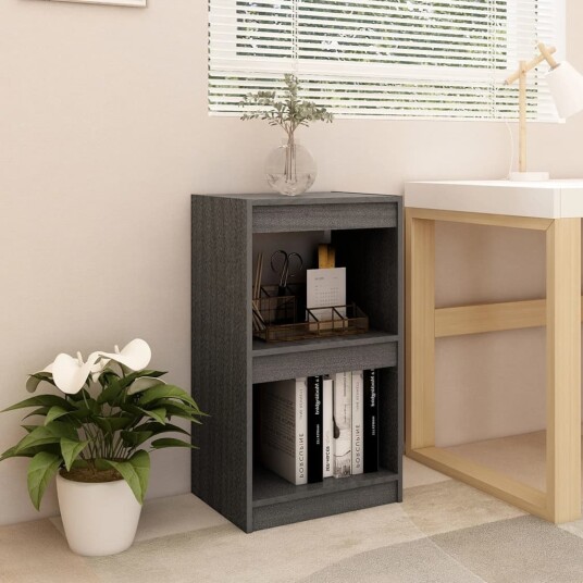 vidaXL Bokhylle gr? 40x30x71,5 cm heltre furu