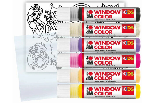 Marabu Fun & Fancy Window Color 6x25ml Princess 822509 Marabu Fun & Fancy Window Color 6x25ml Princess 822509