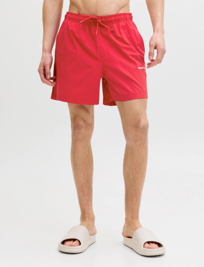 Jack & Jones Jpstmaui Norrebro Swim Shorts Reg Ret   Red   S