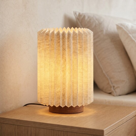 Bordlampe Lindby Maveo Grå Stue Stoff / Tekstil Skandinavisk 30 Grå