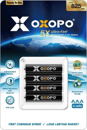 Oxopo AAA 550mAh Li-ion - 4-pakning