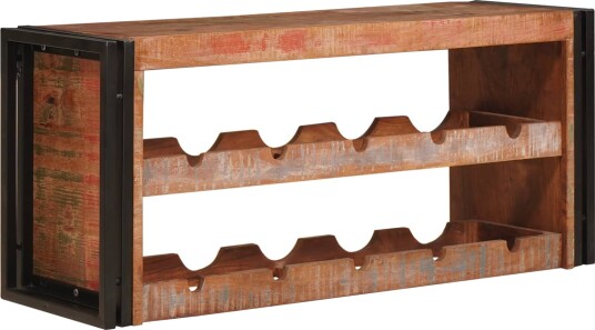 vidaXL Vinhylle Brun 100 x 45 x 33 cm Massiv gjenbrukt treverk