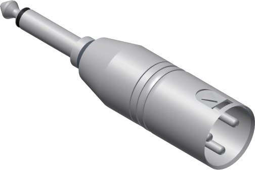 Av Procab Jack 6,3 Mm Xlr-Adapter Hvit Vc126