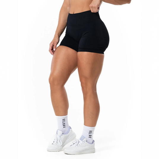 Relode Aura Seamless Scrunch Shorts Svart Small