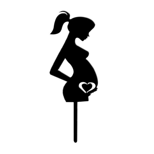 Kaketopp Silhuett Gravid 20cm 