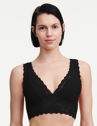 CHANTELLE Floral Touch Wirefree Bra Black XL