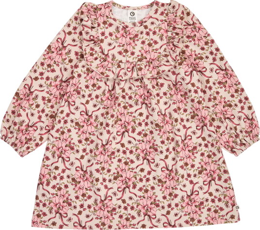 Müsli Kjole Bukett Ruffle Oak/Blush/Baroque Rose Müsli 4 år (104) Kjole Beige Brun Rosa