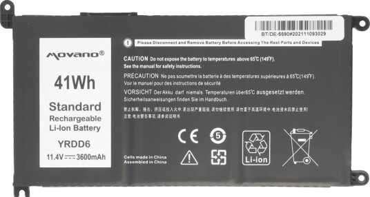 Movano-Batteri Yrdd6 Til Dell Inspiron 14 5481 5590 BT/DE-5590 Movano-Batteri Yrdd6 Til Dell Inspiron 14 5481 5590 BT/DE-5590