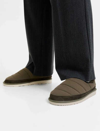 Jack & Jones Jfwpuff Mule Slipper Pb - Khaki green - 41