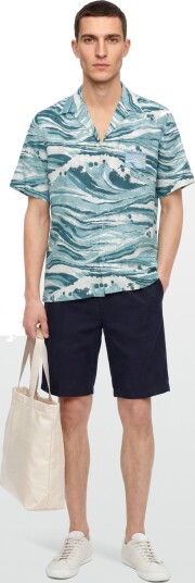 Maison Kitsune Maison Kitsune X Vilebrequin Charli Shirt Blue L