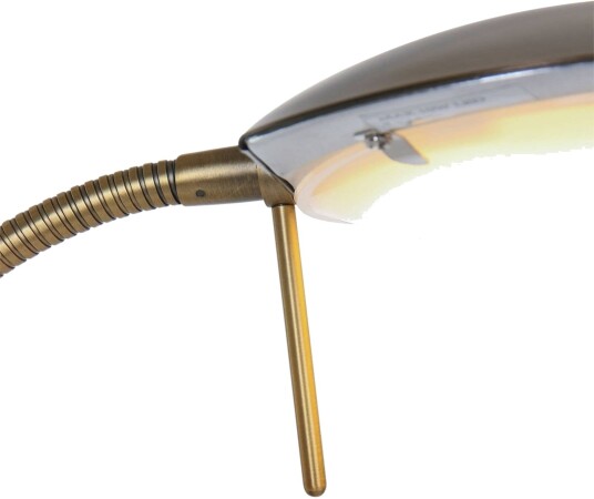 Steinhauer LED-bordlampe Mexlite, dimbar, Bronse / messing, Stue / spisestue, Metall, Moderne, Skrivebordslampe