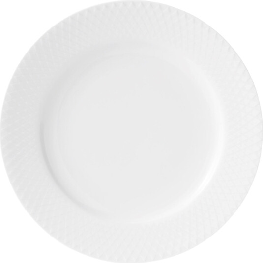 Lyngby Porcelæn Rhombe Lunsjtallerken Ø21 cm Hvit Porselen
