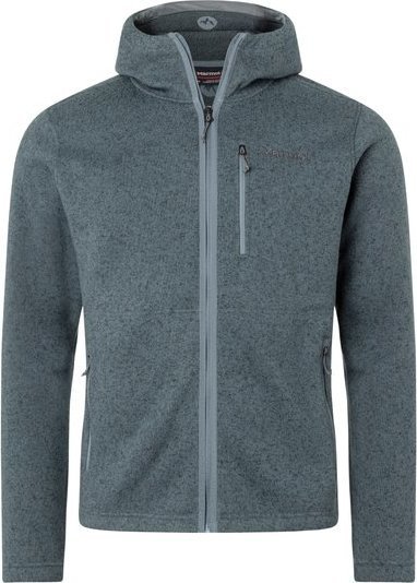 Marmot Men"s Drop Line Full Zip Hoody Steel Onyx Heather, L