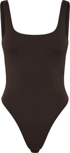 Gina Tricot Square Neck Body Brown L