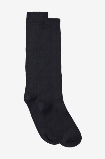 Ellos Collection Knestrømper i merinoull 2 pakning Svart