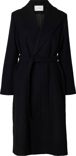 Selected Slwzia Rosa Wool Blend Coat Noos   Black   38