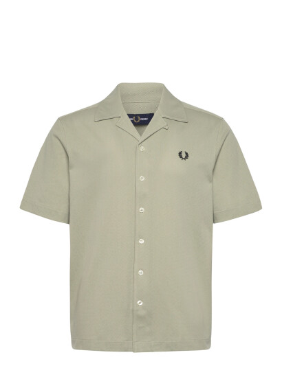 Fred Perry Compress Mesh Revere Collar Sh Khaki green M