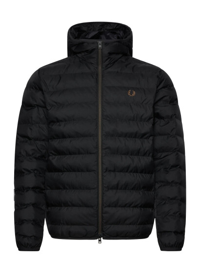 Fred Perry Hooded Insulated Jacket - Black - XXL
