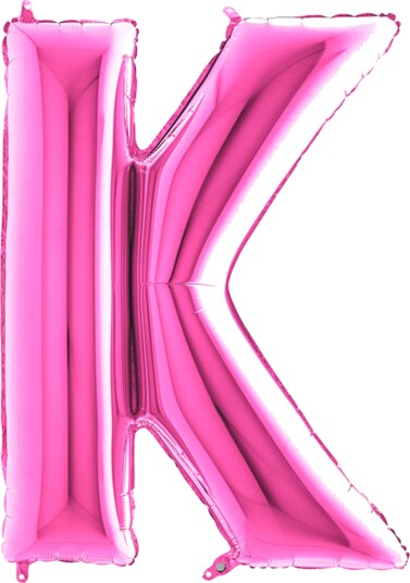 Ballongkungen Bokstavballong Rosa Bokstav K 1511P