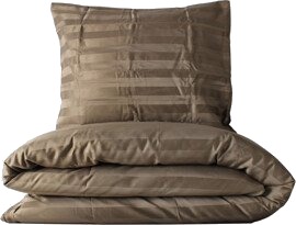 Aumi Collection Stripete dynetrekksett 150 x 210 cm Brun