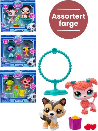 Littlest Pet Shop Pet Pair Serie 2 figurer med tilbehør assortert