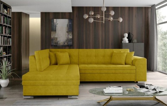 Seksjonssofa Eltap Pieretta 260x207x78 cm Omega 68 Gul Venstre Seksjonssofa Eltap Pieretta 260x207x78 cm Omega 68 Gul Venstre