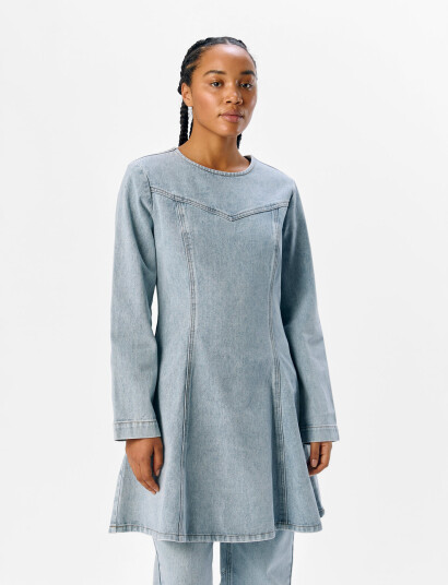 Object Objyulian L/S Denim Dress 137 - Blue - XS Object Objyulian L/S Denim Dress 137 - Blue - XS