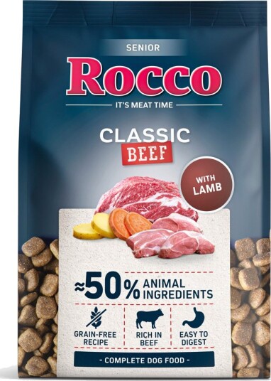 Rocco Tørrfôr Senior Classic Storfekjøtt Med Lam 1 kg