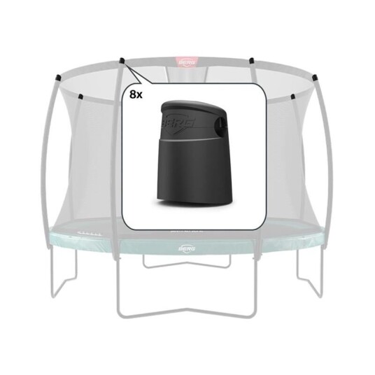 BERG Toys Top Caps Deluxe For Teltstenger (8x) Toppkopper For Deluxestolper Komplett