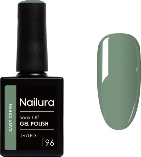 Nailura Gelpolish 196 – Salviegrønn – 10 ml