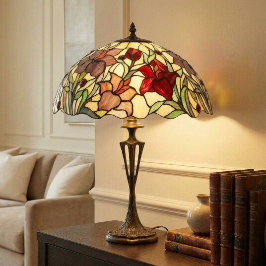 Artistar Tiffany bordlampe Athina Flerfarget Stue / spisestue Kunststoff Tiffany Artistar Tiffany bordlampe Athina Flerfarget Stue / spisestue Kunststoff Tiffany