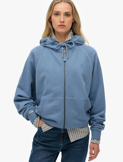 Superdry Studios Relaxed Zip Hoodie Blue 10