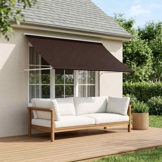 Markise Brun 100 x 150 cm 180 g / m² Polyester med PU belegg