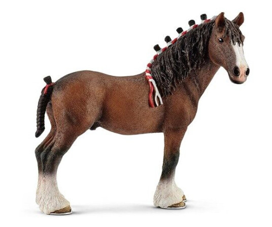 Schleich Clydesdale Vallak Figur i Plast - Dyr for Barn 3+ År