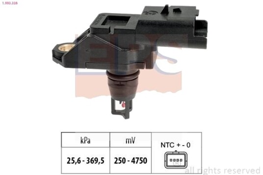 Lufttrykksensor, høydetilpasning EPS 1.993.328