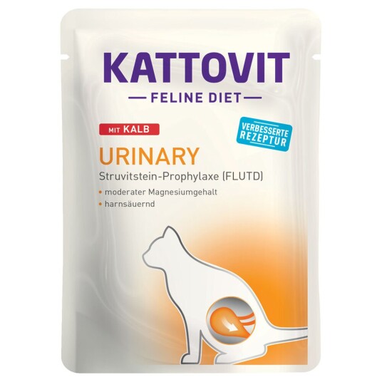 Kattovit Feline Urinary Porsjonspose 24 X 85 G Kalv